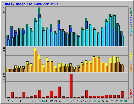 Daily usage for November 2024