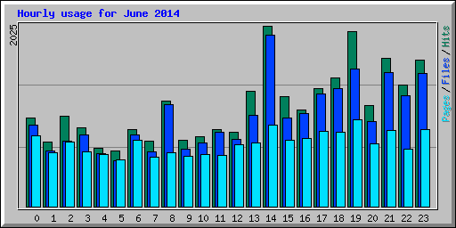 Hourly usage for June 2014