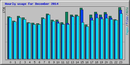 Hourly usage for December 2014