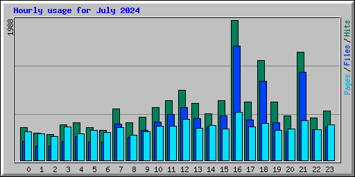 Hourly usage for July 2024