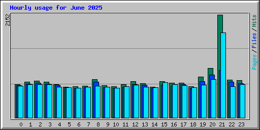 Hourly usage for June 2025