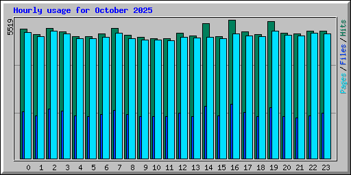 Hourly usage for October 2025