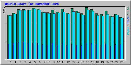 Hourly usage for November 2025