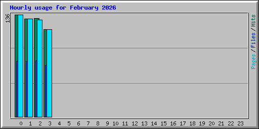 Hourly usage for February 2026